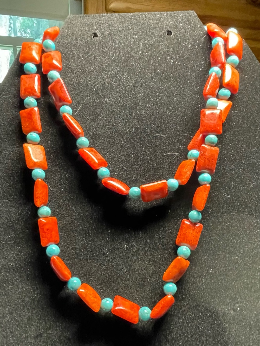 Coral and turquoise necklace